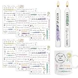 Yomover Wilde Blumen Kerzentattoos, 6 Stück Wassertransferdruck Kerzen Tattoo, Wasserschiebefolie Kerzenaufkleber, Blumen Motivierende Sprüchen Kerzenfoile für DIY Kerzen Frühling Sommer Geschenk