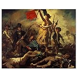 JUNIWORDS Poster, Eugène Delacroix, Die Freiheit führt das Volk, La Liberté guidant le peuple, 25 x 20