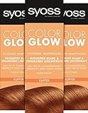 Syoss Color Glow Pflegende Haartönung Kupfer (3 x 100 ml), semi-permanente Coloration für strahlende Farbintensität bis zu 8 Haarwäschen, ohne das Haar zu schädig