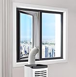 VIEWALL Tragbares Klimaanlage Fensterabdichtung Set mit 2 Reißverschlusstüren 400 cm,Fenster Abdichten für Mobile Klimaanlagen und Trockner,Vollständige Abdichtung Hält Das Haus Kü