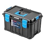 Högert Technik - Werkzeugkasten, Tragfähigkeit bis zu 50 kg, Praktisch und Geräumig, Resistent Gegen Beschädigungen, Staubdicht, Robuste ABS-Verschlüsse, Modularer Aufbau - HT7G502