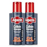 Alpecin Coffein-Shampoo C1-2 x 250 ml - Gegen erblich bedingten Haarausfall | Fühlbar mehr Haar | Stärkt Haarwurzeln und Haarwuchs | Haarpflege für Herren made in Germany