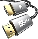 Silkland 4K HDMI Kabel 2m 2K@144Hz mit ARC HDR 3D UHD Ethernet, HDMI 2.0 Kabel 4K@60Hz 18Gbps Highspeed, HDMI Monitor Kabel für Soundbar Blu-Ray Laptop TV Fernseher Beamer Sw