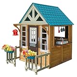 KidKraft Lakeside Bungalow Garten-Spielhaus aus Holz (FSC) mit Kinderküche und Vogelhaus für Kinder, Outdoor Spielzeug für Kinder ab 3 Jahre, 20148