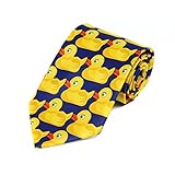 Coeyos Ducky Krawatte Blau und Gelb - Krawatte Ente Original (LD-1)