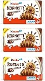 3x Ferrero Kinder Kornetti Cioccolato Cornetti Mit Schokolade Gefüllte Croissants Packung mit 252g, jede Packung enthält 6 C