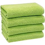 ZOLLNER 4er Set Handtücher - weiche und saugstarke Gästehandtücher - waschbar bis 95°C - Baumwolle - 50x100 cm in grü
