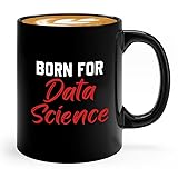 Flairy Land Data Scientist Kaffeebecher, 325 ml, Schwarz – Born For Data Science – Data Analytical Accounting Computer Programmierer Interpretieren Expert Prob