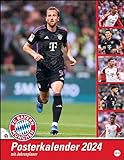 FC Bayern München Posterkalender. Wandkalender 2024 mit den besten Spielerfotos des FC Bayern. Toller Kalender für Fußballfans. 34 x 44