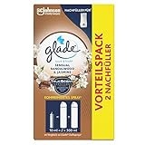 Glade Touch & Fresh (Brise One Touch) Nachfüller Vorteilspack, Lufterfrischer Minispray, Sensual Sandalwood & Jasmine, (Inhalt 2x10 ml)