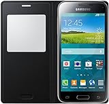 Samsung S-View Hülle Case Cover für Samsung Galaxy S5 Mini - Schw
