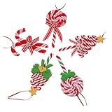 Amosfun 5St Anhänger aus weichem Ton Süßigkeiten-Ornamente Süßigkeiten Weihnachtsbaum weihnachtsdeko weihnachtsmotiv Süßigkeiten Lutscher weihnachtslutscher Dekoration Süssigkeit schmück
