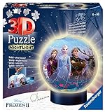 Ravensburger 3D Puzzle 11141 - Nachtlicht Puzzle-Ball Disney Frozen 2 - 72 Teile - ab 6 Jahren, LED Nachttischlampe mit Klatsch-M