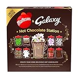 Maltesers & Galaxy Hot Chocolate Station Geschenksets | Heiße Schokoladensäckchen Bulk | Erstellen Sie Ihr eigenes Heißschokoladen-Erlebnis mit 6 Belägen von Mini Marshmallow & Streuseln |