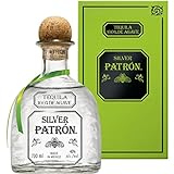 PATRÓN Silver Premium-Tequila aus 100 % besten blauen Weber-Agaven, in Mexiko in kleinen Chargen handdestilliert, perfekt für Margaritas & Cocktails, 40% Vol., 70 cl/700