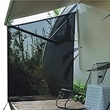 Dulepax Wohnmobil View Blocker Sonnenschutz, universeller RV Markisen Sichtschutz Bildschirm, 2,5 m x 2,1 m, mit komp