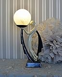 Figürliche Lampe mit Kugelschirm Tänzerin Art Deco Stil IS040 Palazzo Exk