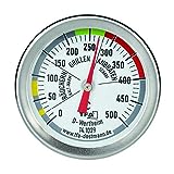 TFA Dostmann 141029 BBQ Thermometer, Analog, 14.1029, zur Garraumtemperaturmessung, für den Grill/Smoker, aus Edelstahl, 18/8, Silber, Ø 52 x H 67