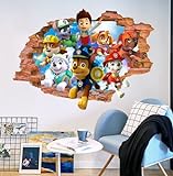 3d Wandaufkleber, 3d Wandaufkleber, Cartoon Hund Patrouille, Dekorative Malerei, Kinderzimmer 50,70