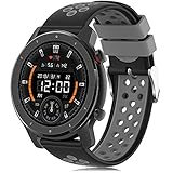Armband für Amazfit GTR Armbänder, 22mm Silikon Ersatzarmband Sport Uhrenarmband für Amazfit GTR 47m, Amazfit GTR 2, GTR 2e, Amazfit GTR 3, Amazfit GTR 4, Amazfit Pace, Amazfit Stratos 2 2S 3