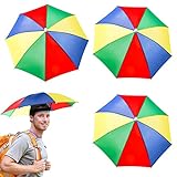 3 Stücke Regenbogen Regenschirm Hut Sonnenregen Wasserdichte Fischen Kapp