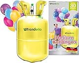 Trendario Helium Balloon Gas, Helium Gasflasche für bis zu 30 Ballons, Ballongas Helliumgasflasche klein to g