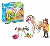 PLAYMOBIL Country 71243 Pferd mit Fohlen, Tiere für den Reiterhof, Spielzeug für Kinder ab 4 J