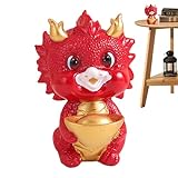Samuliy Drachen-Ornament 2024, chinesische Sternzeichen-Figuren Drache - Feng Shui Drachenstatue,Chinesisches Sternzeichen-Jahr-Drachen-Ornament, Drachenskulptur für das Armaturenb