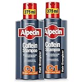 Alpecin Coffein-Shampoo C1, 2 x 375 ml - Haarwachstum stimulierendes Haarshampoo gegen erblich bedingten Haarausfall bei Männern - zur Verbesserung des Haarw