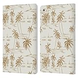 Head Case Designs Offizielle Anis Illustration Strandbeige Gold Muster Mischen Leder Brieftaschen Handyhülle Hülle Huelle kompatibel mit Apple iPad Mini 4