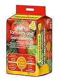 Floragard Aktiv-Tomaten-und Gemüseerde 20 Liter Blumenerde, erdfarb