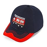 fiebig Kappe mit Stickerei | Baseballcap mit Aufnäher | Kinder Baseballkappe mit Klettverschluss (53, Rot)