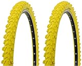 KENDA 2 x MTB Reifen farbige Fahrradreifen 26 Zoll 50-559 26 x 1.95 (GELB)