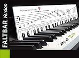 TonGenau® Klaviatur Schablone FALTBAR 2mm - Klavier lernen leicht gemacht - von KlavierlehrerInnen empfohlen - Klavier spielen lernen für Kinder, Anfänger, und Erw
