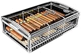 ALREMO HUANGXING - Zigarre Humidor Zigarre Versiegelt Alterung Box Tragbare Zigarre Humidor Cedar Holz Zigarrenkasten Dekorative Box (Farbe: klar, Größe: 37 * 23 * 10 cm)