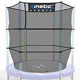 Kinetic Sports Trampolin Sicherheitsnetz für Jumper 140 cm Kindertrampoline – Ersatz Fangnetz Netz mit Reißverschluss, UV-beständig, I