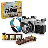 LEGO Creator 31147 3 in 1 Retro-Kamera-Spielzeug, verwandelt sich von Spielzeugkamera zu Retro-Videokamera zu Retro-TV-Set, Fotografie-Geschenk für Jungen und Mädchen ab 8 Jahren, die k