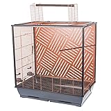 Großer Vogelbauer Vogelheim Vogelkäfig mit Freiflug Öffnung im Dach Jessy Copper 78x47,5x82