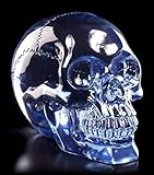 Totenkopf durchsichtig blau - Kristallschädel-Optik klar Schädel Deko Skull Fig