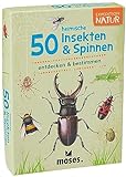 Moses 9723 Expedition Natur - 50 heimische Insekten und Spinnen| Bestimmungskarten im Set | Mit spannenden Quizfrag