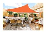 Sonnensegel Sonnenschutz-Segel, Wasserdicht, 98% UV-Block, Sonnenschutz, Segeltuch, Sonnenschutz, Markisendach for Outdoor, Garten, Terrasse, Hof, Party (Color : Orange, Size : 3x6m)