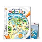 Ravensburger tiptoi ® Buch, Atlas | Mein großer Weltatlas + Kinder Wimmel Weltkarte - Länder, Tiere,