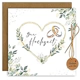 BOYATONG Hochzeitskarte Geldgeschenk, Geldgeschenk Karte Hochzeit Verpackung mit Umschlägen, Hochzeitsgeschenke für Brautpaar, Hochzeitsgeschenk Geld, Personalisierte Glückwunschkarte H