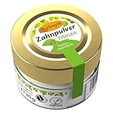 Birkengold Zahnpulver Minze 30 g Glas, 1 Stück, plastikfrei, im Glastiegel verpackt, 100% natürliche Zutaten, keine Schaumbildner und Konservierungsstoffe, Naturkosmetik zertifiziert, veg
