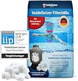 Veddelholzer Pool Filterbälle leichtestes Material für Beste Leistung ersetzt 25kg Filtersand Quarzsand aus Deutschland Poolzubehör Poolreiniger Sandfilteranlage für Salzwasser geeig