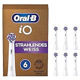 Oral-B iO Strahlendes Weiss Aufsteckbürsten für elektrische Zahnbürste, 6 Stück, Oral-B’s beste Zahnreinigung, Zahnbürstenaufsatz für Oral-B Zahnbürsten, briefkastenfähige Verpackung
