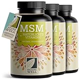 MSM 2000mg pro Tag + natürliches Vitamin C - 3x365 MSM Tabletten mit Methylsulfonylmethan - kompakteres MSM Pulver als bei MSM Kapseln - hochdosiert mit 1000 mg pro MSM Tab - vegan, ohne Z