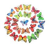 OSALADI 20St Leuchtender Schmetterling Wandaufkleber leuchtende Dekorationen Fensterdekoration Kinderaufkleber tierischer Aufkleber Wandkunst-Kunstabziehbilder Wandtattoos Dekorationen PVC