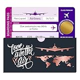 Crintiff - Set mit 2 Überraschungskarten zum Personalisieren - Reiseticket Design Boarding Pass mit T
