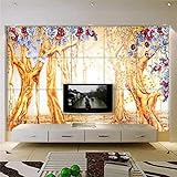 XLMING Tapete Wohnzimmer Schlafzimmer Hd Farbe Skulptur Bester Preis Baum Wandbild Hintergrund Heimdekoration-400cm×280